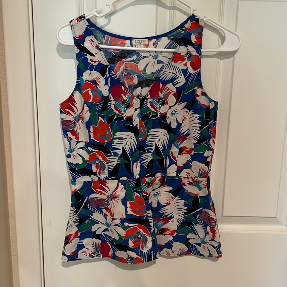 J Crew Linen/Cotton Top